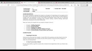 Course Briefing OBM310