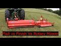 Finish mower vs Flail vs Rotary cutter.  Episode #9 Caroni TM1900, Caroni TC910, John Deere 4066R