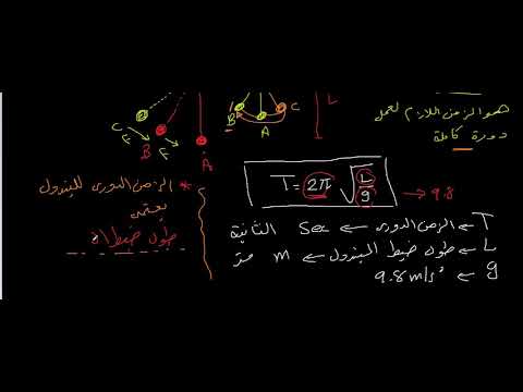 الدرس الثالث البندول البسيط الوحدة 7