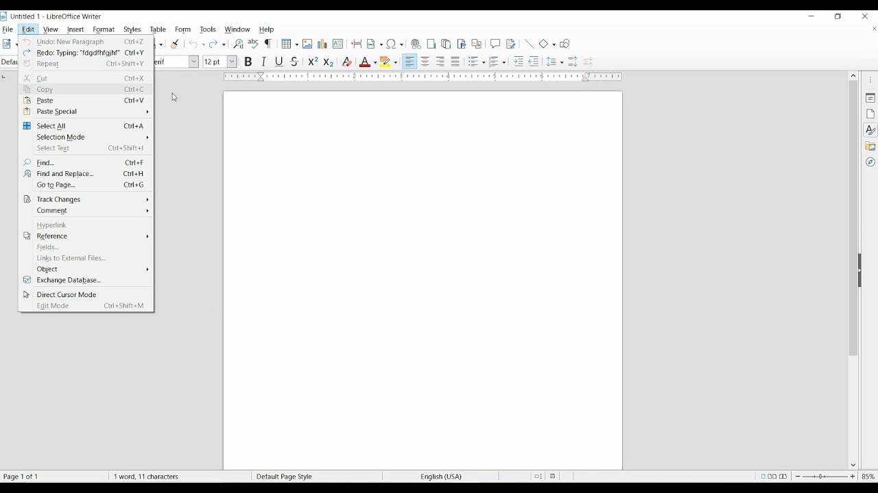 Libreoffice Writer Edit Menu Part 2 hindi tutorial || How to work on ...