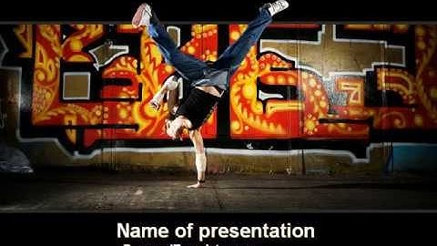 Break Dance PowerPoint Template by PoweredTemplate.com