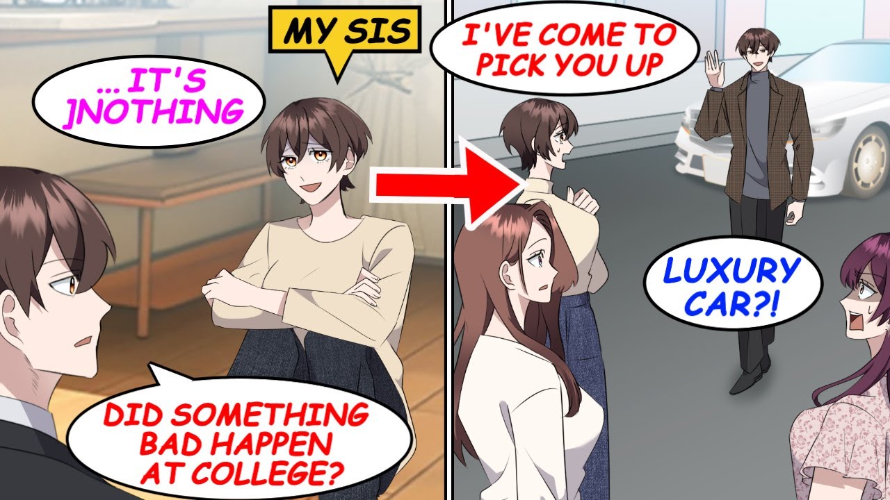 I live with my college-age sis, but she's been down, so I picked her up in my luxury car!? [Manga]