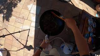 Outdoor wok burner test