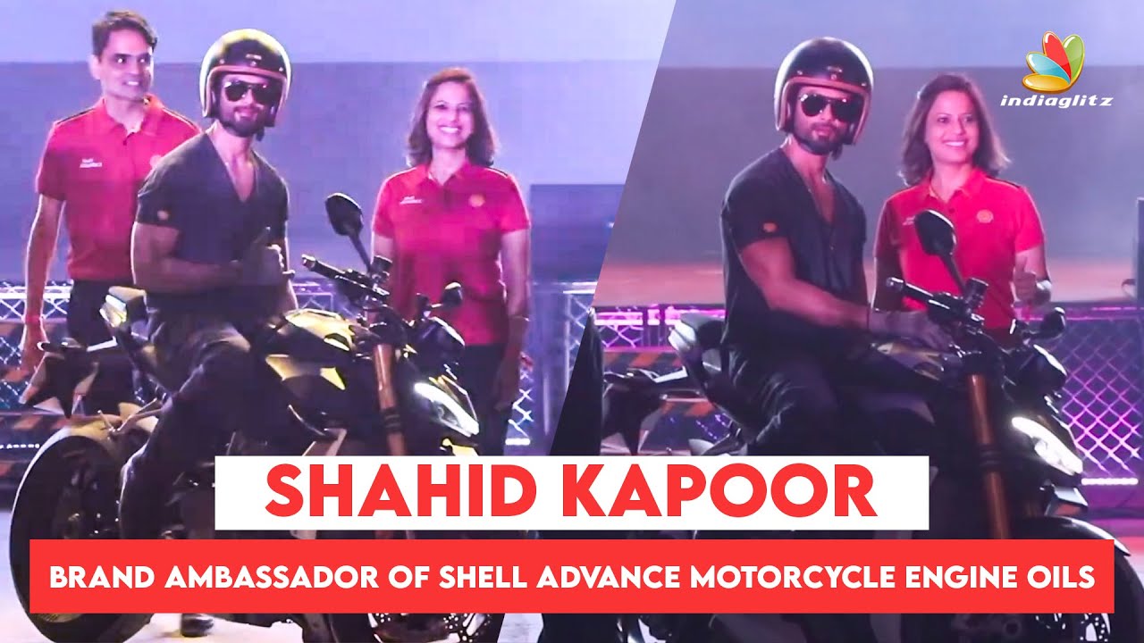 Shell Cat Ambassador Shahid Kapoor became the brand ambassador of Shell Advance motorcycle ...