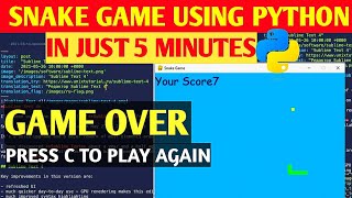 How to Create a Snake Game Using Python | Coding Snake Game in Python