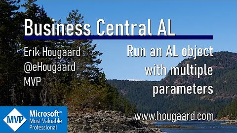 Run an AL object with multiple parameters in Business Central
