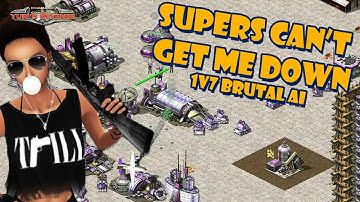 Walls of Jericho - 1v7 BRUTAL AI With supers!! ( Command & Conquer - Yuris Revenge )