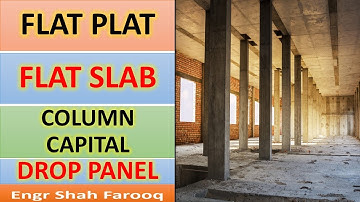 What are  Flat slab, Flat plate, Drop panel, and Column capital? | Types of Slab | Beam-less Slab