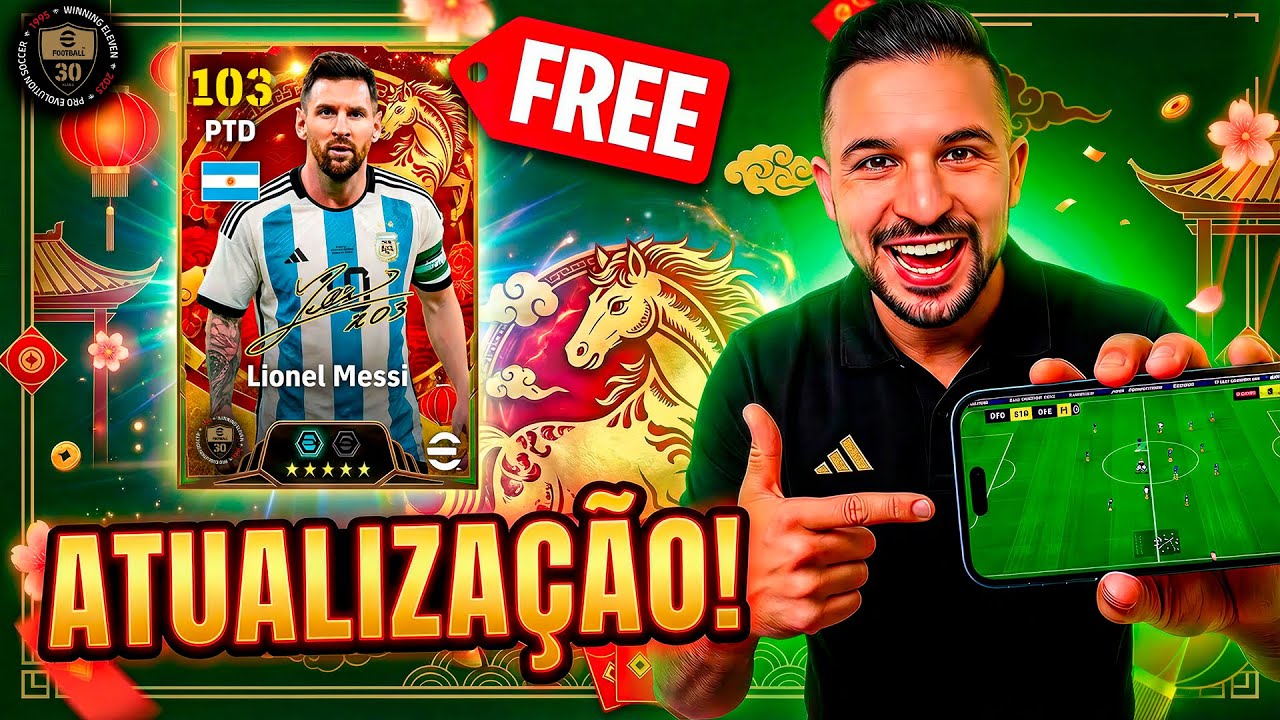 ATUALIZAÇÃO! 😱 CAMPANHA DE ANO NOVO LUNAR COM JOGADORES GRÁTIS? NOVIDADES DO EFOOTBALL 2026 MOBILE