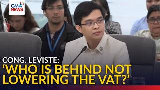 'Who is behind not lowering the VAT?' - Cong. Leviste | GMA News
