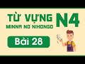 Từ vựng N4 bài 28 | Minna no Nihongo