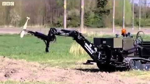 Remote Controlled Mine Sweeping Robot