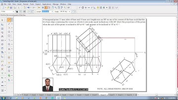 Example 11 on Projection of Solids