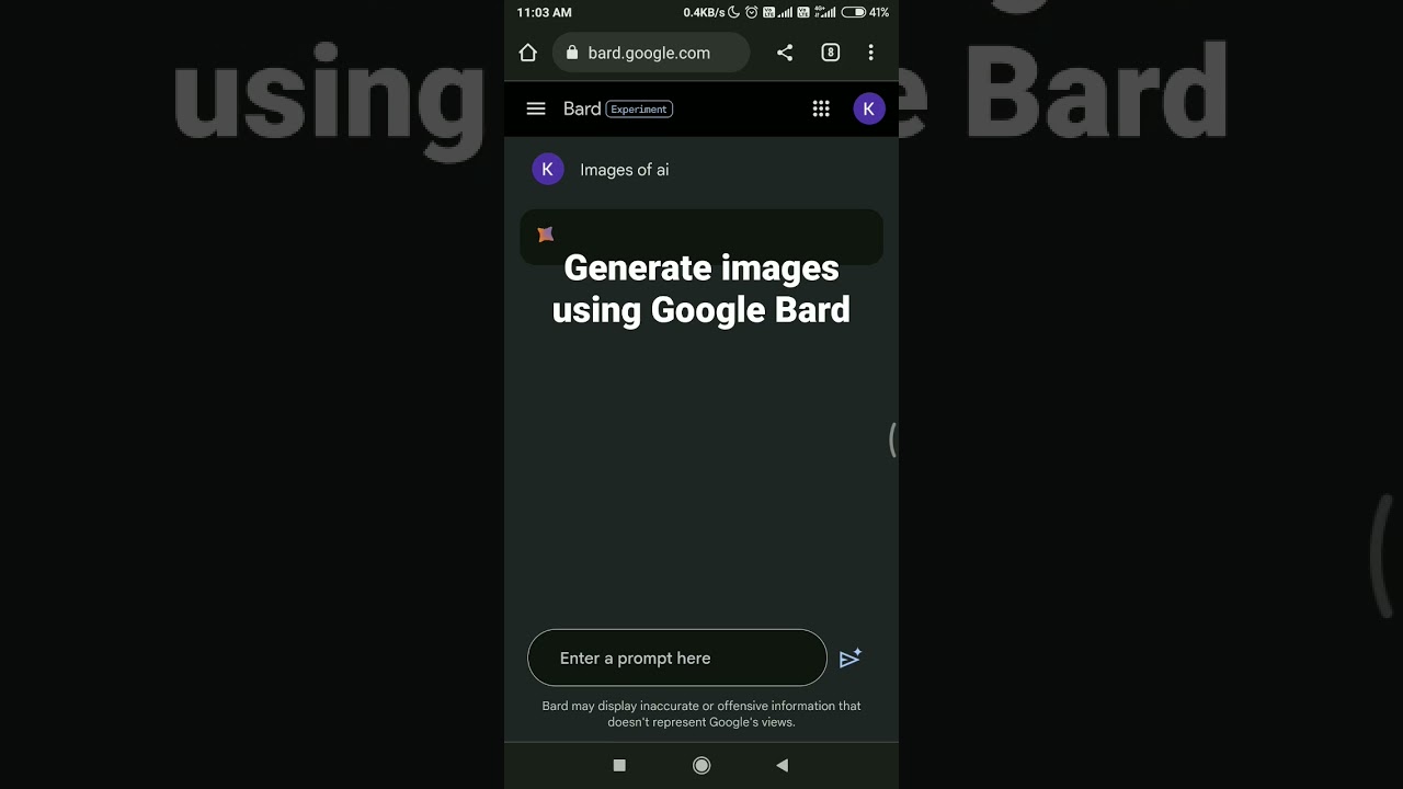 Generate Images Using Google Bard | Google Bard | Generate Images 