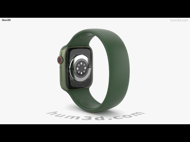 Apple Watch Series 7 45mm Green Aluminum Case with Solo Loop 3D