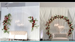 DIY- Unboxing New Floral Arch Diy- Fresh & Artificial Floral Decor Diy - How to Hang Neon Sign