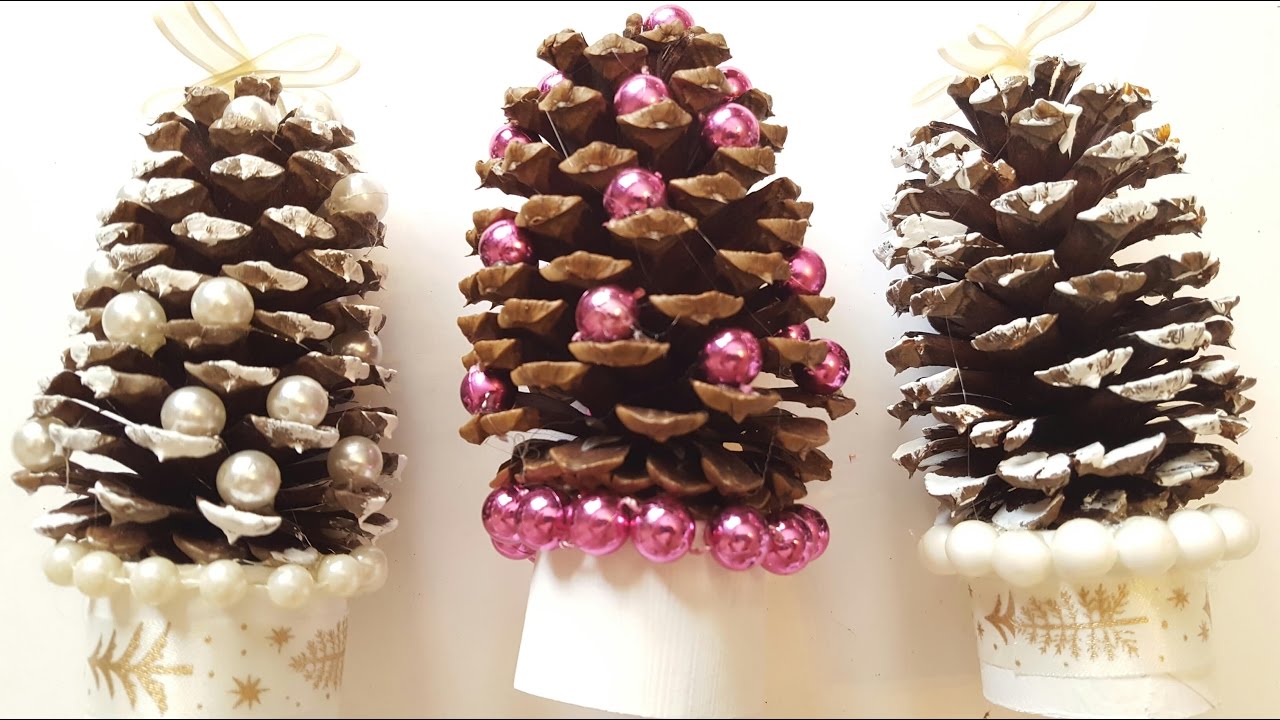 Pinecone Christmas Trees - DIY Holiday Crafts - YouTube