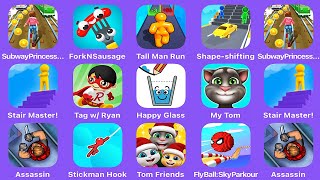 Subway Princess Runner,Fork N Sausage,Tall Man Run,Shape-shifting,Stair Master!,Tag with Ryan screenshot 4