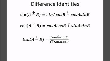 Math 30-1: 6.2 Sum and Difference Identities