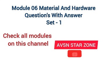 Material and Hardware Question Bank Part 1 | Module 06 (EASA DGCA CAA exam question)