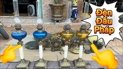 Đèn dầu pháp _ Dĩa ngũ quả bằng đồng _  Cối chày bằng đồng. Tối 15/11 #đồcổcầnthơ #đồcổ