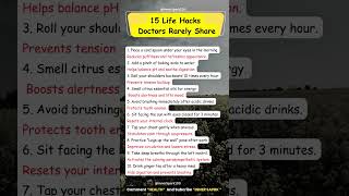 15 Life Hacks Doctors Rarely Share | Stay Healthy After 50