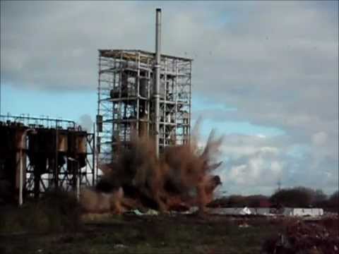 Bridgwater Explosive Demolition of Steel Tower