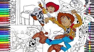 Toy Story coloring buzz lightyear TOY STORY coloring book pages woody jessie pictures video for Kids screenshot 4