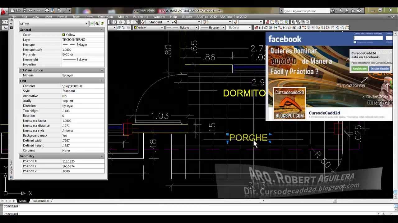 Como Colocar un fondo detras de un Textos en AutoCAD - YouTube
