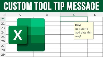 How to Create a Custom Popup Message for your Cells in Excel