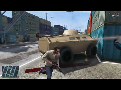 GTA 5 - Michael Port Rampage + Ten Star Escape