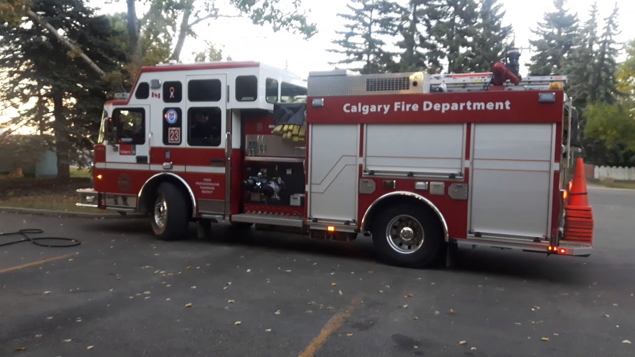 Calgary Engine 23 returning (INSIDE VIEW) YouTube