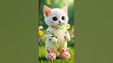 Schattig dansend katje | Grappige cartoon kattenvideo 🥳🍼 #kattenvideo