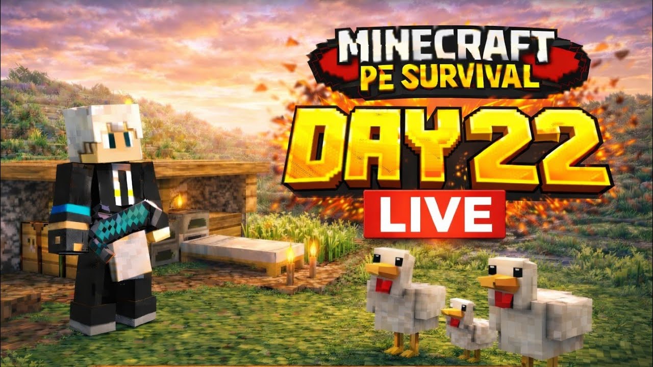 Minecraft Survival Series Day 22 Live 🔴 | Public + Pocket Edition ...