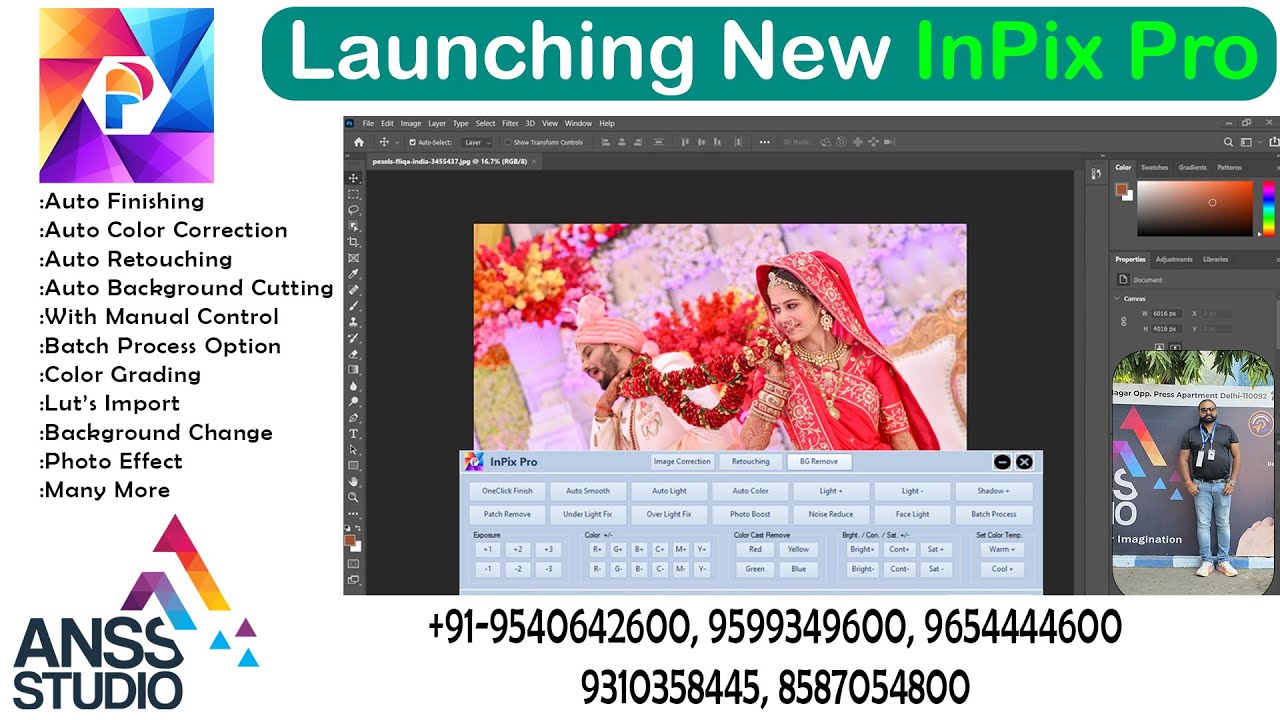 InPix Pro – Auto Photo Finishing, Retouching, Color Grading Software by ANSS Studio 9540642600
