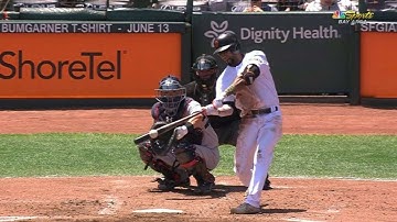 ATL@SF: Nunez plates Hernandez with single to left