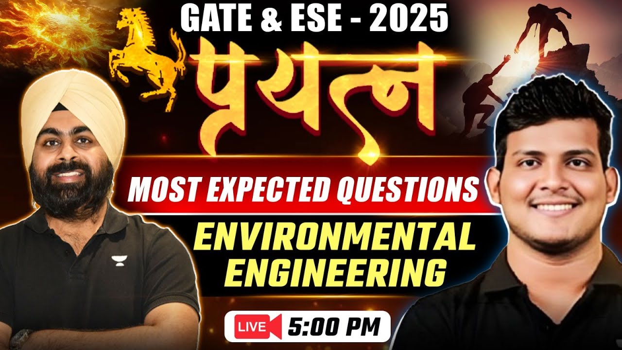Environmental Engineering🔥| Most Expected Questions | GATE & ESE | प्रयत्न 2025 | Jaspal Singh Sir