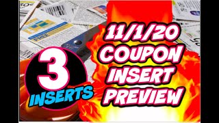11/1/20 COUPON INSERT PREVIEW | 3 INSERTS & SOME GREAT COUPONS!!!!