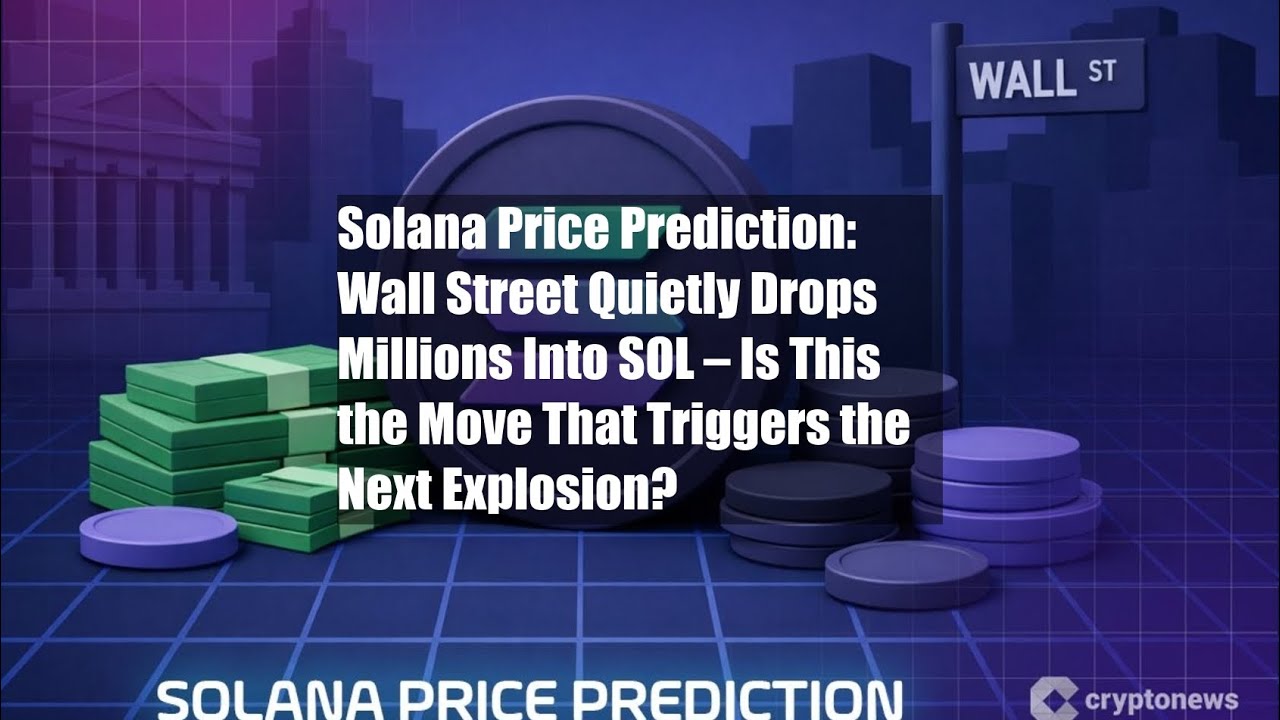 Solana Price Prediction: Wall Street Quietly Drops Millions Into - YouTube