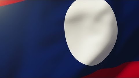 4K Laos flag waving in the wind. Looping sun rises style. Animation loop Stock video
