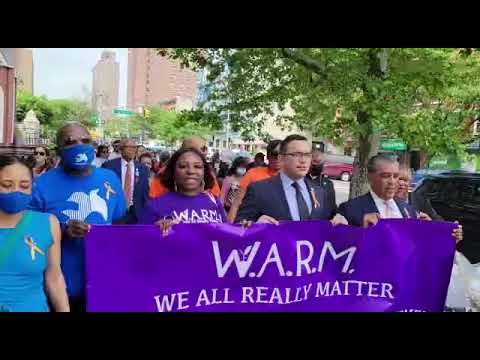 Marcha contra la violencia en el Alto Manhattan