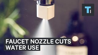 Sink faucet nozzle cuts water use by 98%