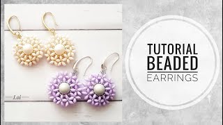: # -     | #Tutorial - Flower earrings with twin