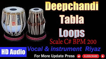 Deepchandi Loops Tabla Scale C# BPM 200 Taalmala Tabla Studio