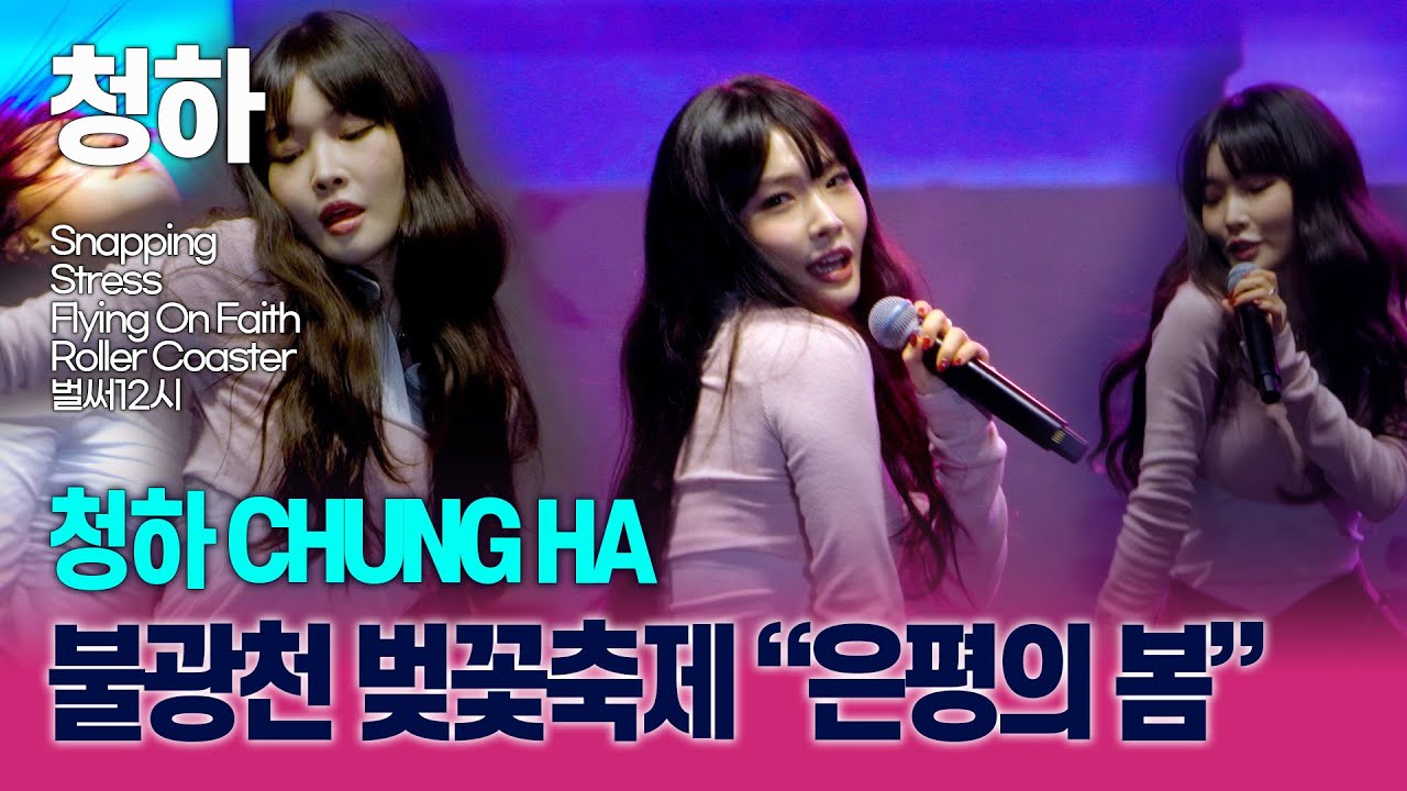 청하(CHUNGHA) - SNAPPING, STRESS, FLYING ON FAITH,  ROLLER COASTER, 벌써12시 / 불광천 벚꽃축제 (25.04.05)