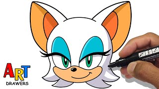 How To Draw Rouge The Bat - Sonic The Hedgehog