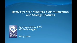 JavaScript Worker Procs, Communication, and Storage Features
