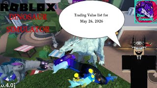 Roblox Dinosaur Simulator - Value list #roblox #dinosaursimulator 