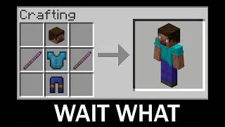 Minecraft wait what meme part 53 (Crafting Steve)
