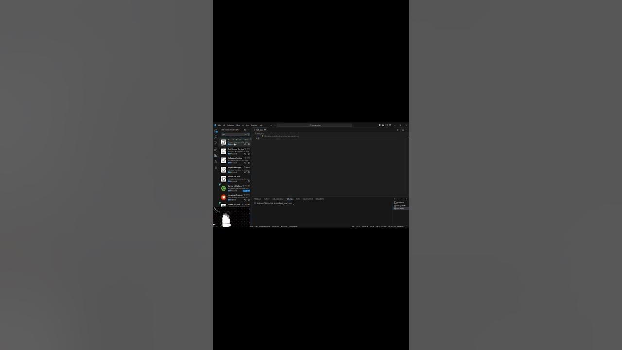 Java extension in vs code for code auto complete ...#java #javascript # ...